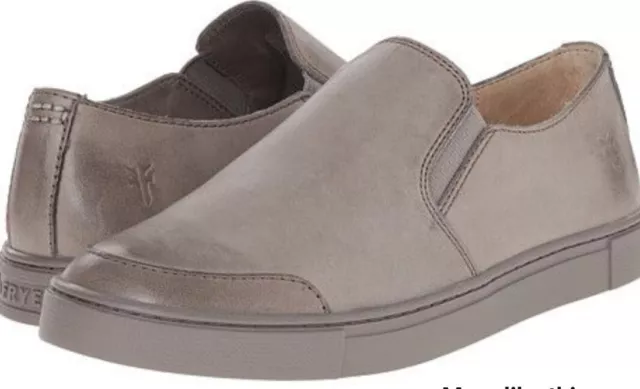 Frye Women's Gemma US 7M Grey/Brown Leather Shearling Slip On Loafer Sneakers