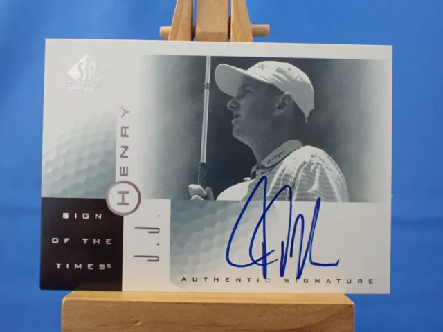 JJ Henry SP Authentic Golf 2001 Sign of the Times Autograph Auto