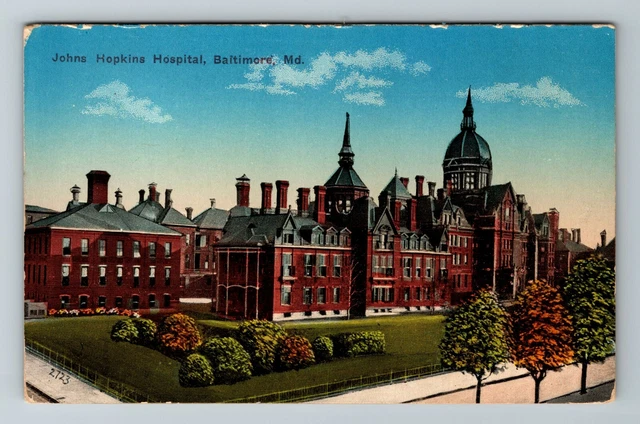 Baltimore MD-Maryland, Johns Hopkins Hospital, Exterior, Vintage Postcard