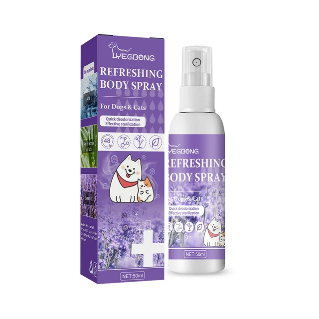 Aceite de lavanda perro desodorante aerosol gatos cachorro perfume eliminar olor aire fresco HY