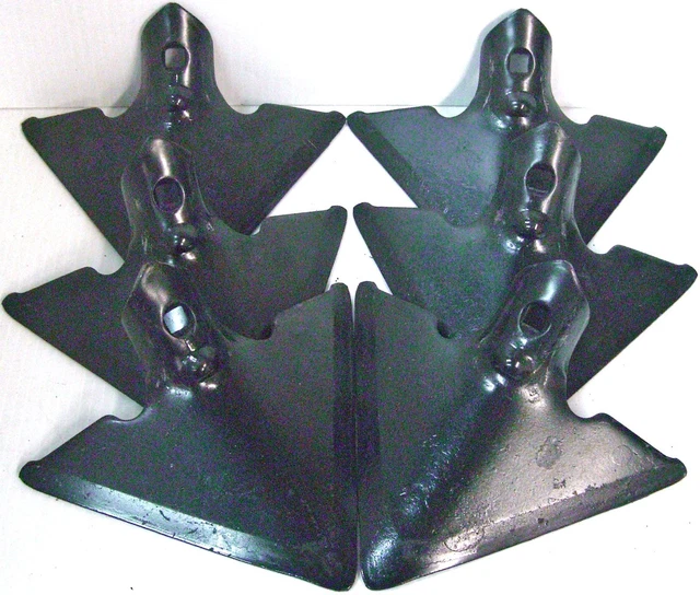 Danish Sweep Single Hole 7” 1/4" Thick 7/16" Square Hole Cultivator Set of 6 NEW
