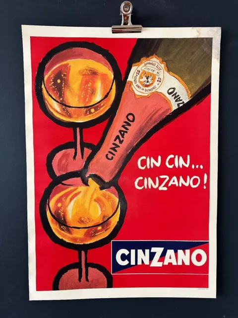 Affiche publicitaire CINZANO Affiche publicitaire originale LIVRAISON...