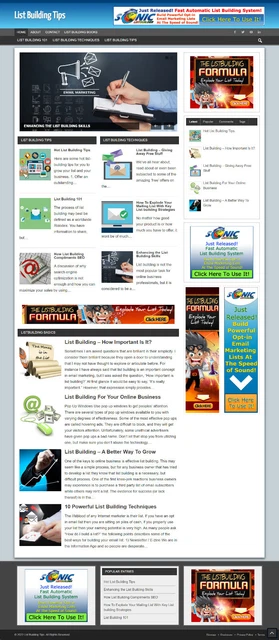 Lista Building Segreti Sito Web Con Affiliates + Gratis Dominio + Ssl
