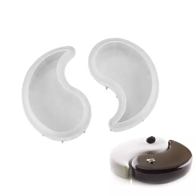 Yin Yang Mould Siicone Cakes Decorating Chocolates Sun Moon Fondant  Sugarcraft