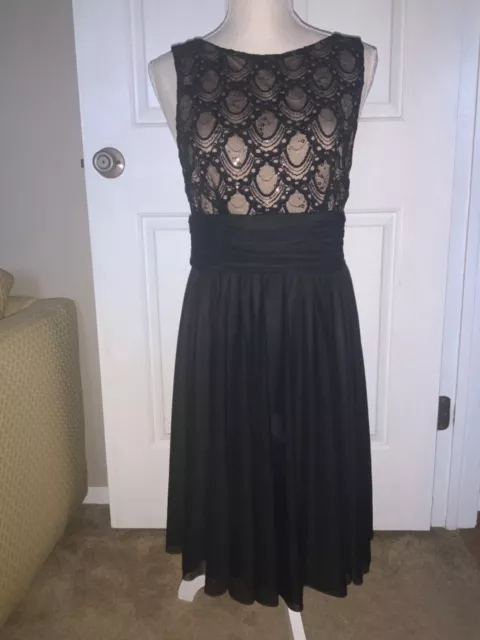 🌸 JH EVENING Black Lace Sequin Party Prom Size 8 Evening Dress NWOT 🌸 ...