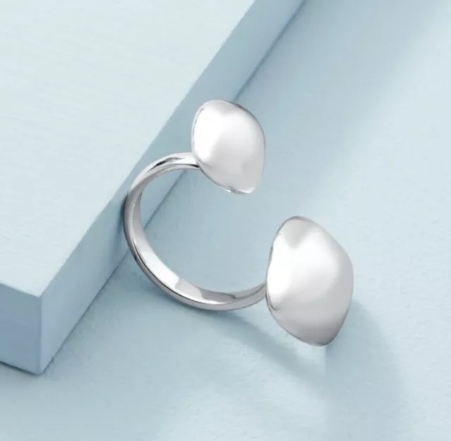 Stella & Dot Ulani Statement Ring  Silver Tone Adjustable