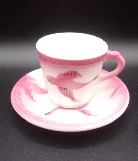 RARE RR MILWAUKEE ROAD TRAVELER Vintage Syracuse China Demitasse Cup and Saucer