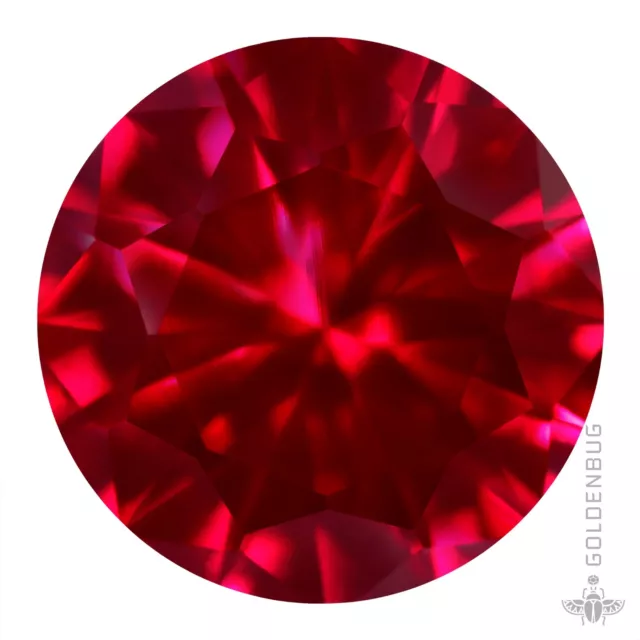 Ruby Genuine Loose Gemstone Round Cut Top Quality Created Red Corundum EU