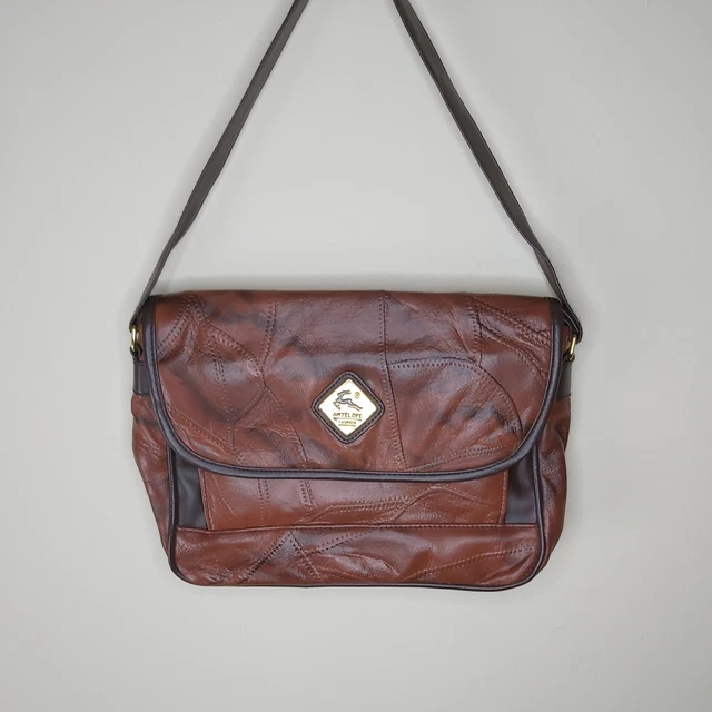 BROWN LEATHER HANDBAG by Antelope 10.99 PicClick UK