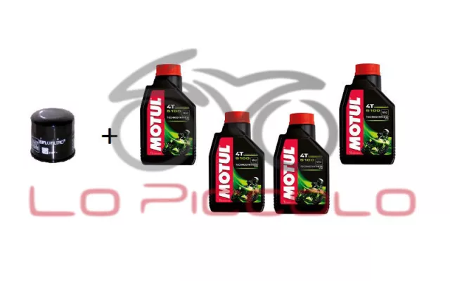 Kit Tagliando 4 Litri Motul 5100 10W40 + Filtro Olio Ducati Monster 695 07-