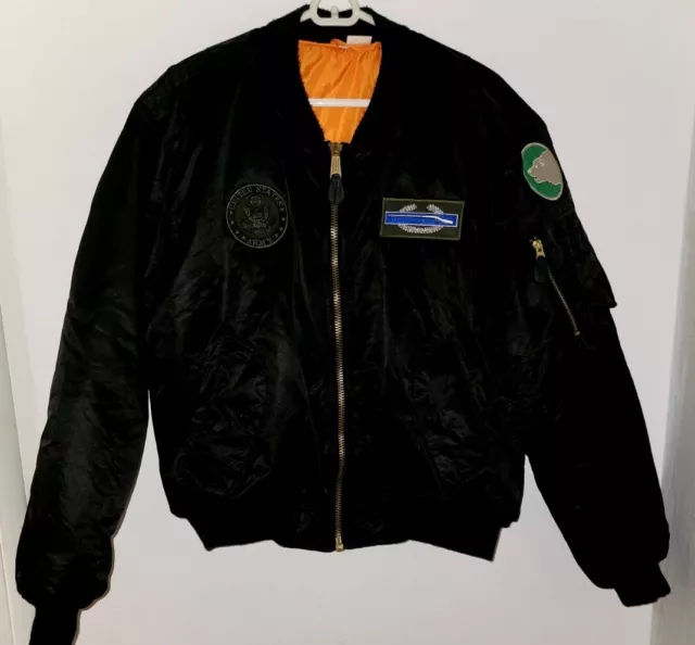 FOX OUTDOORS (USAF) Flyers /Flight Jacket Air force W/ Patches Top Gun ...