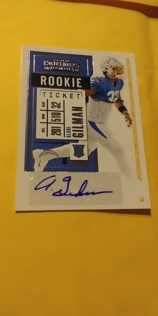 Alohi Gilman 2020 Auto Rookie Ticket LA Chargers Notre Dame Fighting Irish NFL