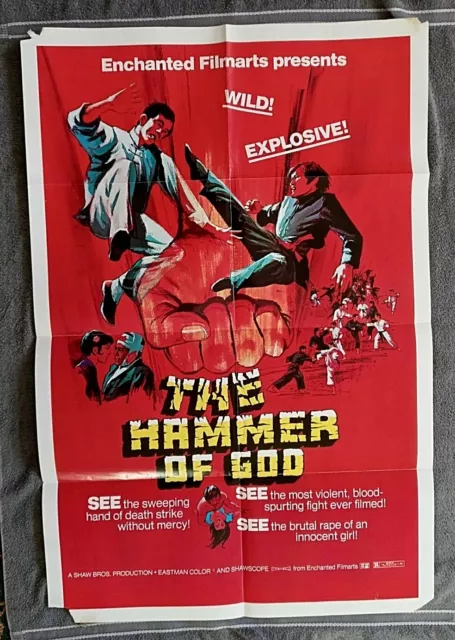 The Hammer of God Movie Poster MARTIAL ARTS Jimmy Wang Yu LIEH LO Ping Wang 1973