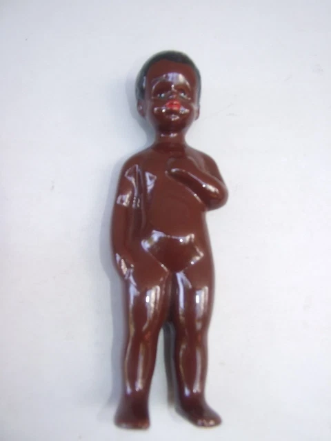 Vintage Japanese  Nippon Hand Painted  Pottery Boy Toy  Figurine