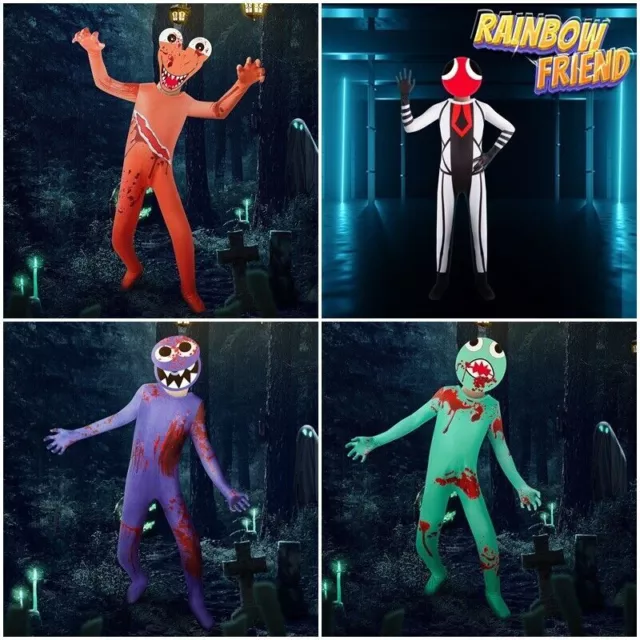 Roblox Rainbow Friends Cosplay Horror Jogo ROBLOX Fantasia de salto de  Halloween