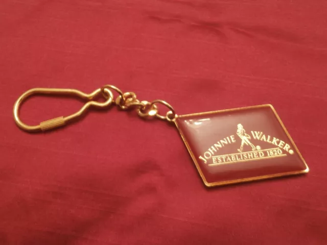 Vtg Johnnie Walker established 1820 Red Label Old Scotch Whisky Keychain