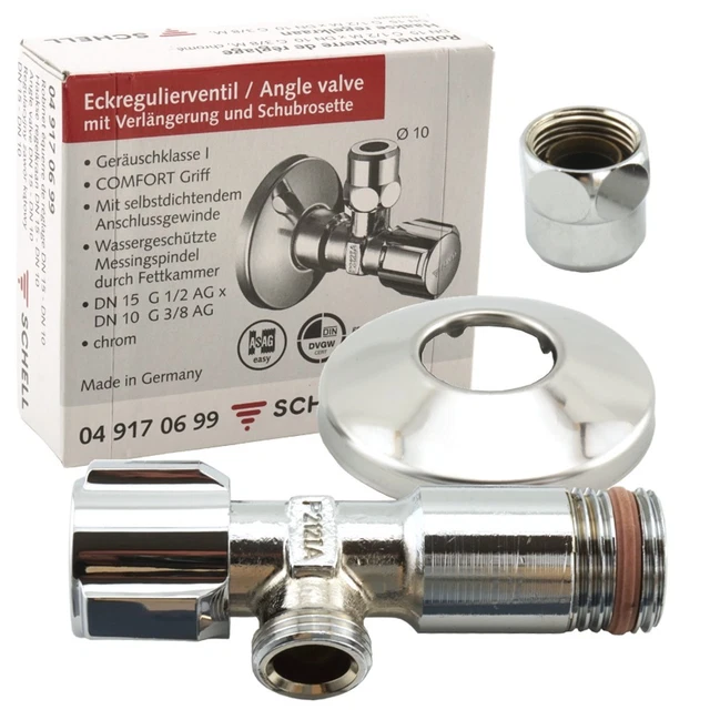 Schell Valvola Di Regolazione Ad Angolo Cromo 049170699 - Foto 5