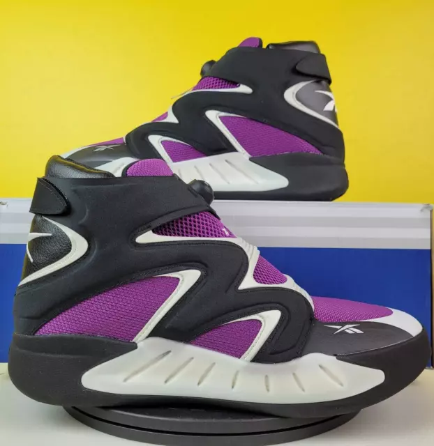 Reebok Instapump Fury Zone Black Purple Basketball Shoes GX0297 Men's Sz 10.5