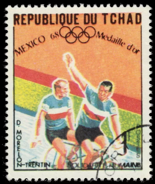 CHAD 189 - Mexico Olympics Medalists "Cycling Pursuit" (pf49712)