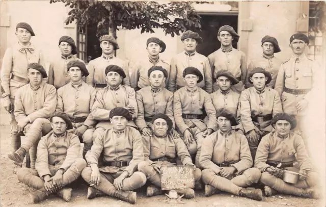 Cpa Guerre Carte Photo Au Verso Ecris Souvenir De Briancon Chasseurs Alpins