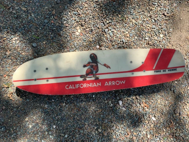 Skateboard Vintage Fibre De Verre Old School - Planche Rouge - Occasion