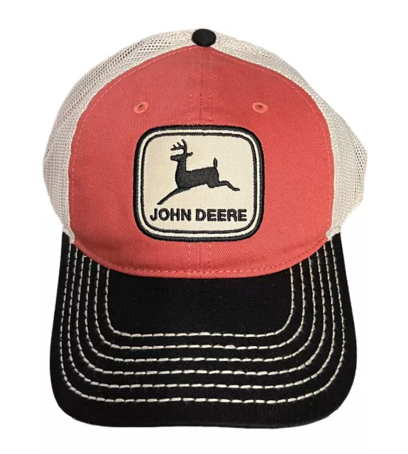 John Deere Mesh Back Trucker Snapback Hat Cap Adjustable NWOT NEW