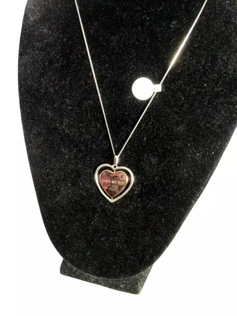 New Silver  I Love You Spinner Pendant On  16" Silver Chain  Ex Retail Stock 2