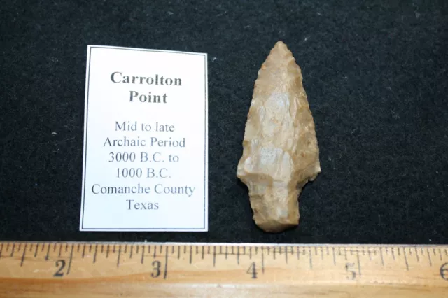 Carolton Neolithic arrow point Indian Texas Archaic Period fine specimen #1