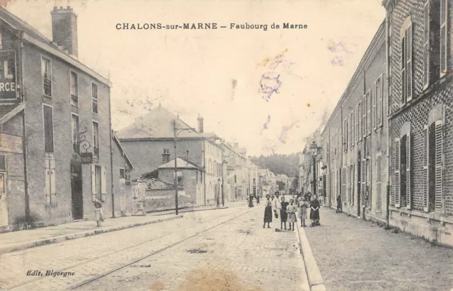 Cpa 51 Chalons Sur Marne Faubourg De Marne