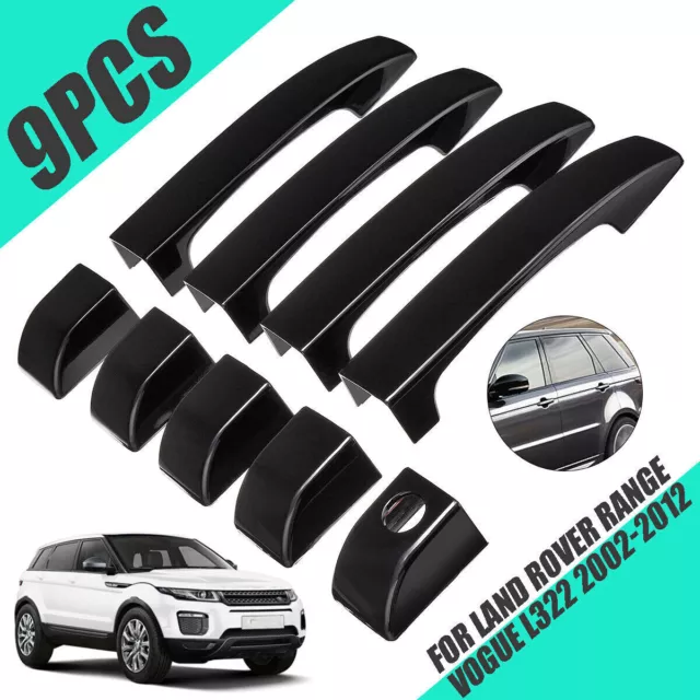 Door Handle Covers Fit Land Rover Range Vogue L322 2002-12 Trim Gloss Black