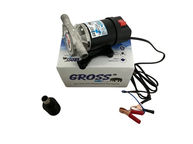 Pompe à Huile électrique Okuyonic 12V - Laiton - Débit 12 LPM - Pour Lubrifiants
