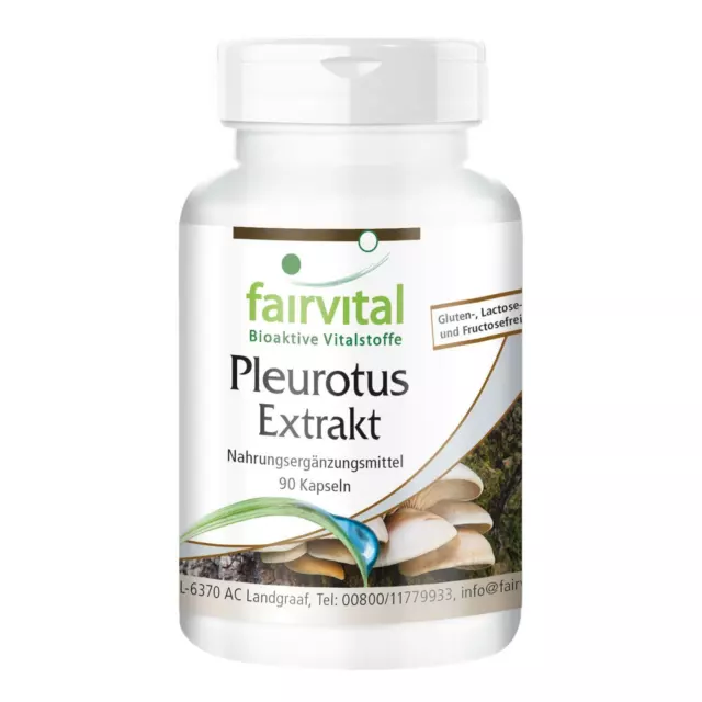 Estratto di Pleurotus 500 mg - 90 capsule, fungo medicinale, 30%...