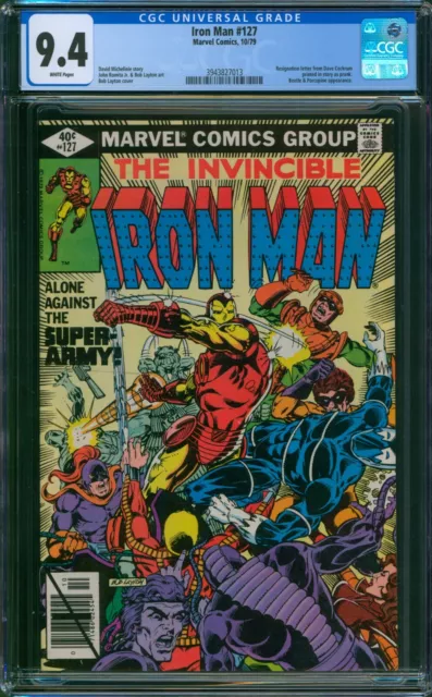 Invincible Iron Man #127 CGC 9.4 NM Wp Vs. The Super Army Marvel Comics 1979