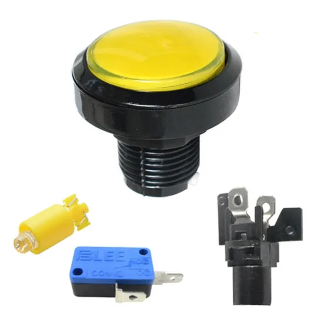 1Pack Arcade 45MM Round Push Buttons Illumilated LED Light With Microswitch