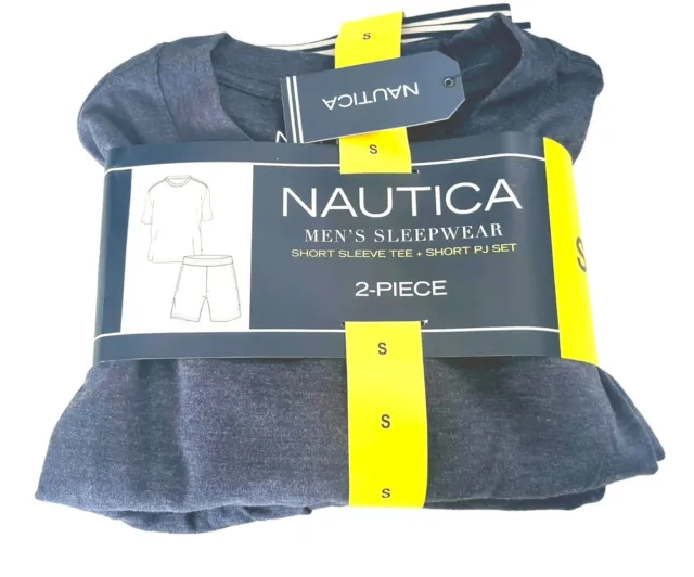 New Nautica Sleepwear Men's 2 Piece PJ Set | Size S, M | Grey & Navy