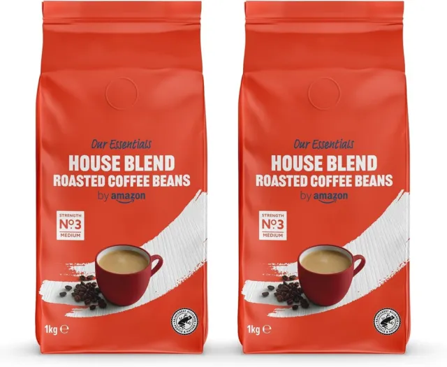 House Blend Coffee Beans, Medium Roast, 2kg _ 2 Packs of 1kg