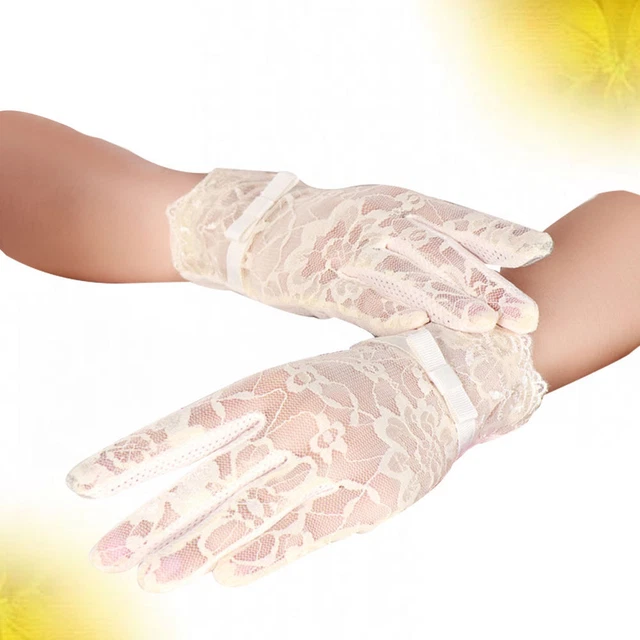 Guanti bianchi sposa festa matrimonio guanti di pizzo vestiti