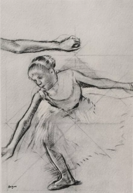 Edgar Degas: El Pequeña Bailarina Ballet, Grabado Firmada,