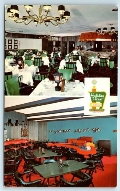 Postcard Holiday Inn East, Columbus OH dual-view dining R98