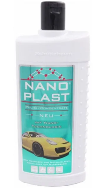 3x Nano Plast Autopolitur 500ml in weißer Flasche Auto Lack Politur Reiniger