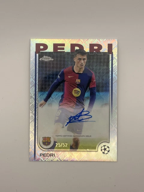 Carte Sportive Topps Chrome FC Barcelona Pedri & Ansu Fati /15 Purple 2022-23