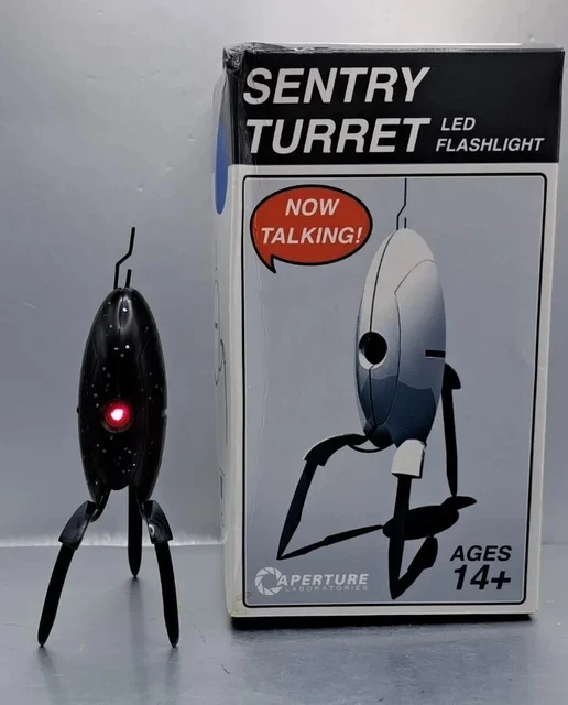 RARE Valve PORTAL 2 Sentry TURRET convention exclusive BLACK thinkgeek STEAM !!!