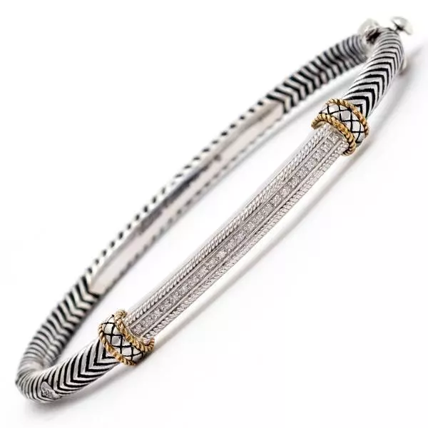 Andrea Candela 18k Jaune or & Argent Diamant Style Ancien Bracelet ACB183/07