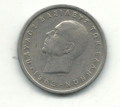 A High Grade Xf 1962 Greece  1 Drachma Coin-Mar232