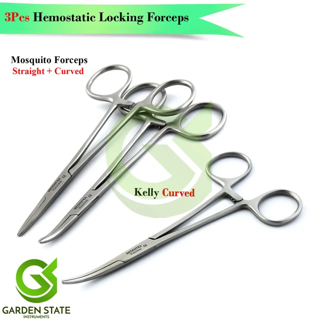 DENTAL MOSQUITO FORCEPS Set Hemostatic Artery Kelly Tissue Grasp