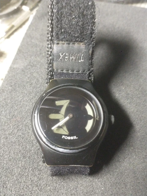 FOSSIL BIG TIC JR-7854 Mens Black Watch New Battery EUR 12,77 - PicClick DE