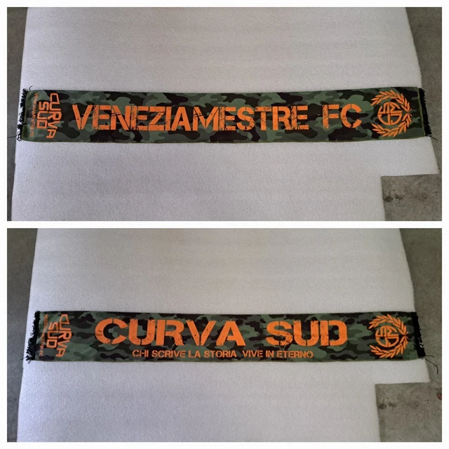 Écharpe Ultras Unione Venezia Mestre Autographiée - Occasion - Souvenir De Supporter