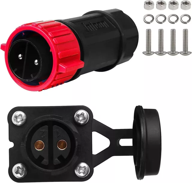 GaiRen 2 Pin 50Amp Trolling Motor Plug Receptacle Set 12/24/36/48 Volt Marine...