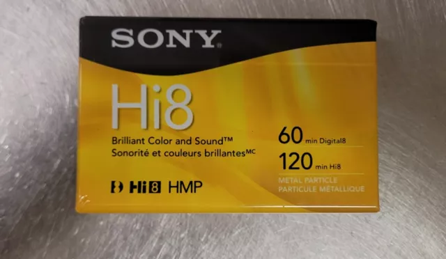 New Genuine Sony Hi8 HMP Digital 8 Tape 60/120 Minute Blank Video Tape (1)SEALED