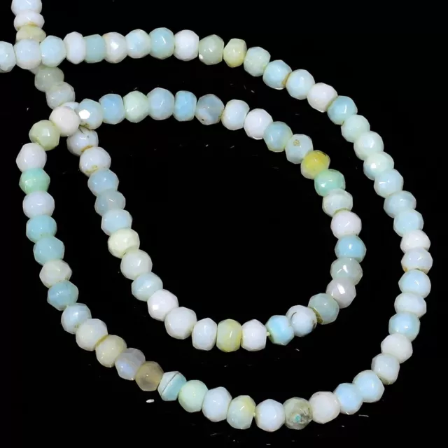 DYD opal Rondelle Shape Faceted Style Strand 13' Beads 4X4X3 mm